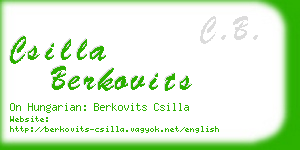 csilla berkovits business card